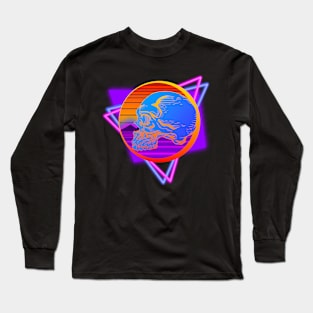 Synthwave Skull Long Sleeve T-Shirt